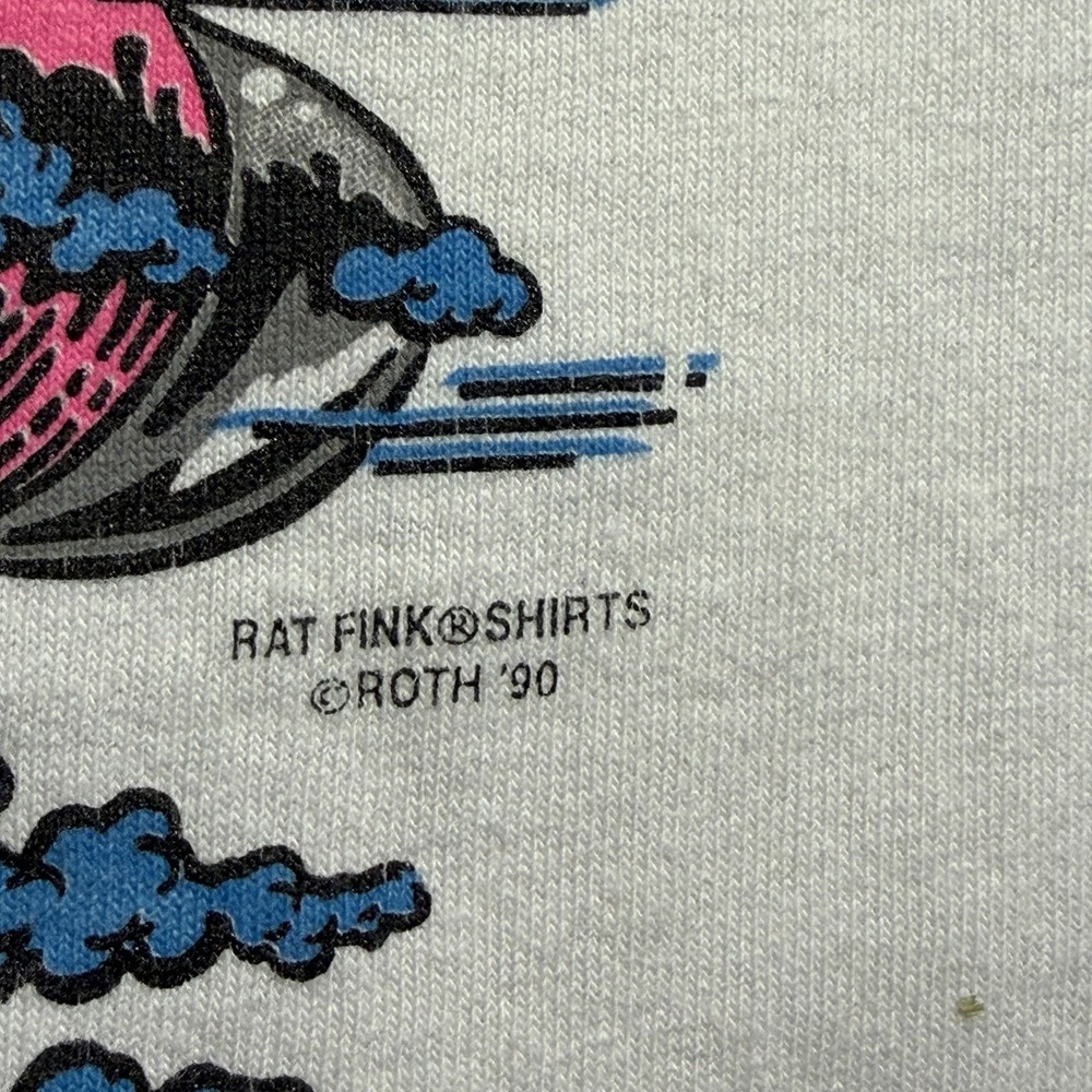 Vintage 1990 Rat Fink Junk Yard Tee Big Daddy Roth Shirt - Picture 6 of 9